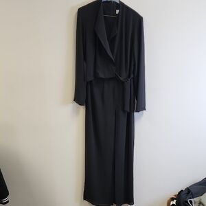 Dressbarn Elegant Black Jumpsuit with Jacket